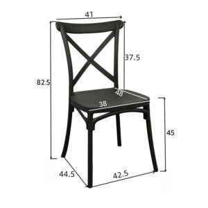 Καρέκλα Crossie pakoworld pp σε απόχρωση μπλε 38×46.5×82εκ – 326-000015
