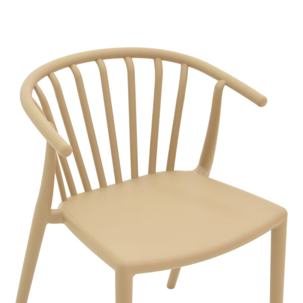 Πολυθρόνα Zelma pakoworld pp σε ανοιχτή απόχρωση cappuccino 55x53x73εκ – 326-000025