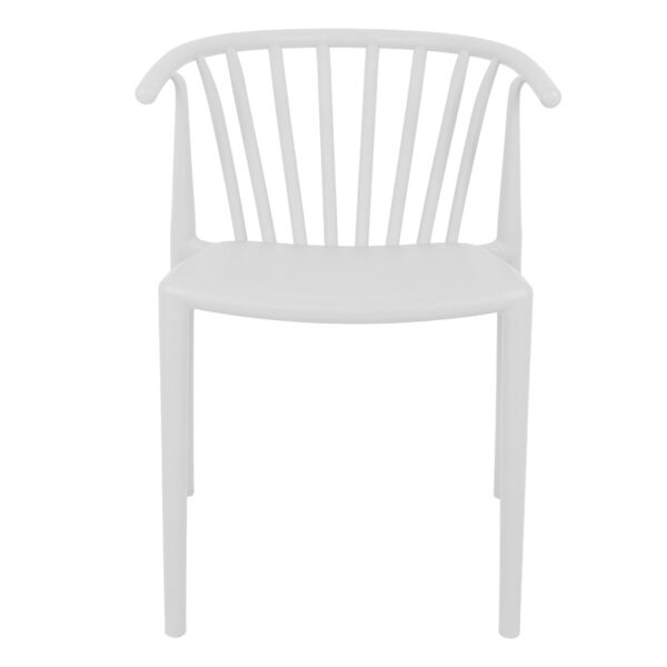 Πολυθρόνα Zelma pakoworld pp σε λευκή απόχρωση 55x53x73εκ – 326-000026