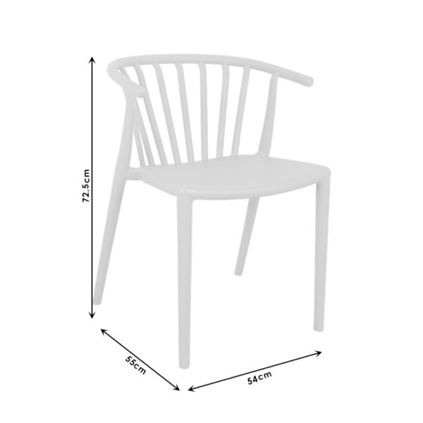 Πολυθρόνα Zelma pakoworld pp σε λευκή απόχρωση 55x53x73εκ – 326-000026