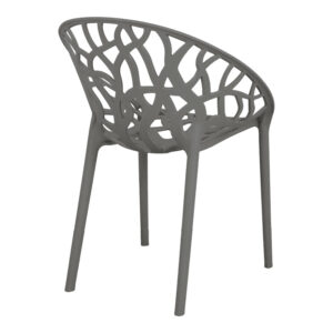 Πολυθρόνα Daren pakoworld pp σε ανθρακί απόχρωση 59x60x79,5εκ – 326-000029