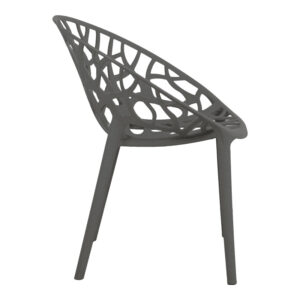 Πολυθρόνα Daren pakoworld pp σε ανθρακί απόχρωση 59x60x79,5εκ – 326-000029