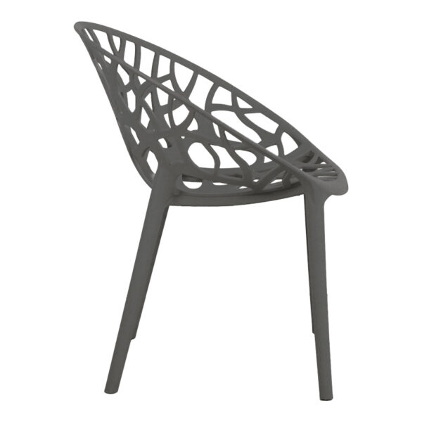 Πολυθρόνα Daren pakoworld pp σε ανθρακί απόχρωση 59x60x79,5εκ – 326-000029