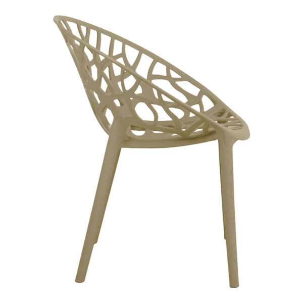 Πολυθρόνα Daren pakoworld pp σε cappuccino απόχρωση 59x60x79,5εκ – 326-000030