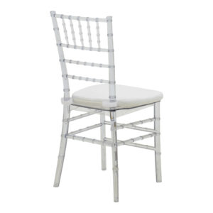Καρέκλα Tiffany pakoworld με μαξιλάρι διάφανο pc 38×38.5×88εκ – 326-000039