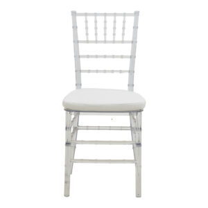 Καρέκλα Tiffany pakoworld με μαξιλάρι διάφανο pc 38×38.5×88εκ – 326-000039