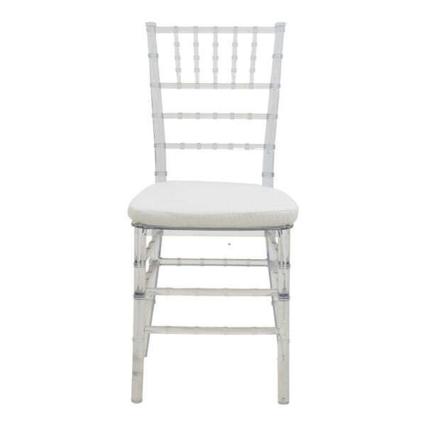 Καρέκλα Tiffany pakoworld με μαξιλάρι διάφανο pc 38×38.5×88εκ – 326-000039