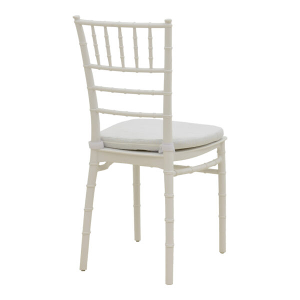 Καρέκλα Tiffany pakoworld με μαξιλάρι pp σε λευκή απόχρωση 40x40x88εκ – 326-000040