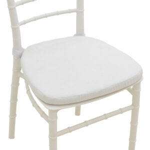 Καρέκλα Tiffany pakoworld με μαξιλάρι pp σε λευκή απόχρωση 40x40x88εκ – 326-000040
