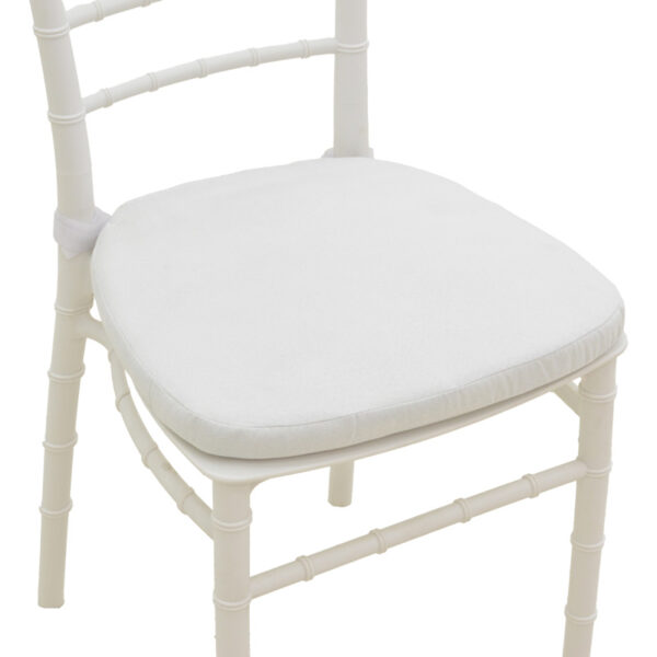 Καρέκλα Tiffany pakoworld με μαξιλάρι pp σε λευκή απόχρωση 40x40x88εκ – 326-000040