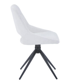 Καρέκλα περιστρεφόμενη Luciano I pakoworld σε μπεζ ύφασμα-πόδι μεταλλικό μαύρο 52.5x54x85εκ – 327-000033