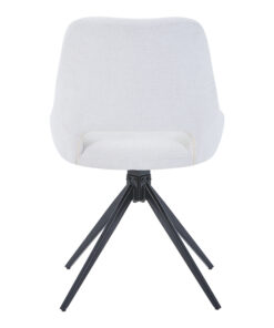 Καρέκλα περιστρεφόμενη Luciano I pakoworld σε μπεζ ύφασμα-πόδι μεταλλικό μαύρο 52.5x54x85εκ – 327-000033