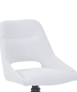 Καρέκλα περιστρεφόμενη Luciano I pakoworld σε μπεζ ύφασμα-πόδι μεταλλικό μαύρο 52.5x54x85εκ – 327-000033