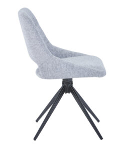 Καρέκλα περιστρεφόμενη Luciano I pakoworld σε γκρι ύφασμα-πόδι μεταλλικό μαύρο 52.5x54x85εκ – 327-000035