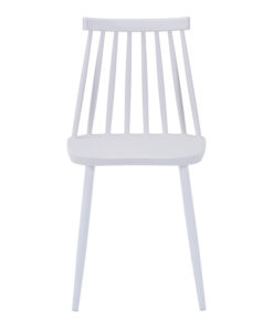 Καρέκλα Aurora I pakoworld pp σε λευκή απόχρωση-πόδι μεταλλικό λευκό 43x48x79εκ – 327-000042