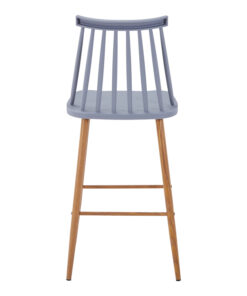 Σκαμπό μπαρ Aurora I pakoworld pp σε γκρι απόχρωση-πόδι μεταλλικό φυσικό 42x47x99εκ – 327-000049