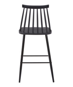 Σκαμπό μπαρ Aurora I pakoworld pp σε μαύρη απόχρωση-πόδι μεταλλικό μαύρο 42x47x99εκ – 327-000050