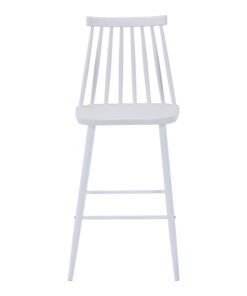 Σκαμπό μπαρ Aurora I pakoworld pp σε λευκή απόχρωση-πόδι μεταλλικό λευκό 42x47x99εκ – 327-000051