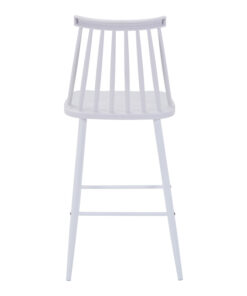 Σκαμπό μπαρ Aurora I pakoworld pp σε λευκή απόχρωση-πόδι μεταλλικό λευκό 42x47x99εκ – 327-000051