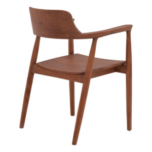 Πολυθρόνα Jambene pakoworld teak ξύλο σε καρυδί απόχρωση 57x54x79εκ – 336-000007