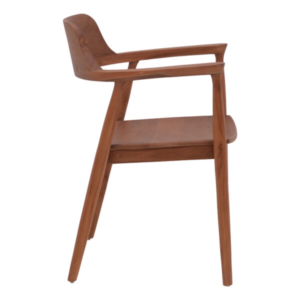 Πολυθρόνα Jambene pakoworld teak ξύλο σε καρυδί απόχρωση 57x54x79εκ – 336-000007