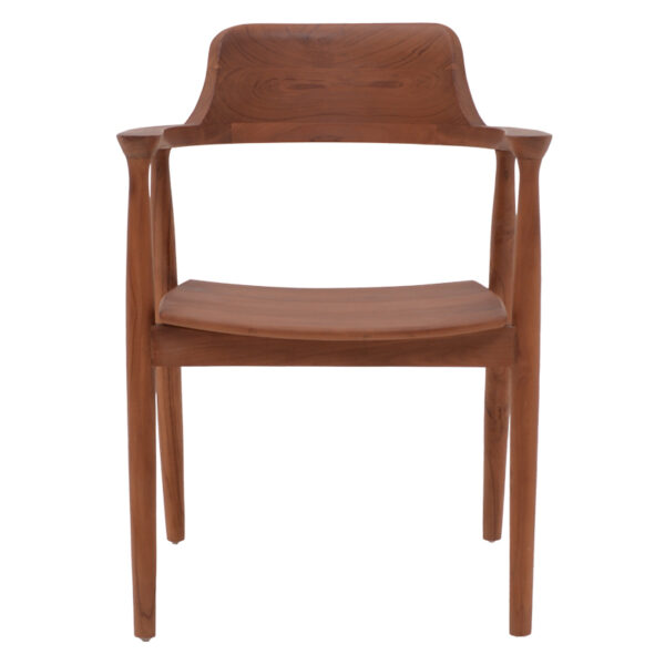 Πολυθρόνα Jambene pakoworld teak ξύλο σε καρυδί απόχρωση 57x54x79εκ – 336-000007