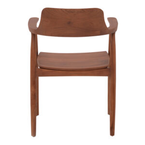 Πολυθρόνα Jambene pakoworld teak ξύλο σε καρυδί απόχρωση 57x54x79εκ – 336-000007