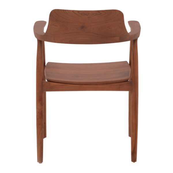 Πολυθρόνα Jambene pakoworld teak ξύλο σε καρυδί απόχρωση 57x54x79εκ – 336-000007