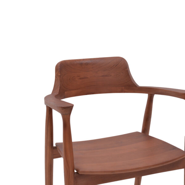 Πολυθρόνα Jambene pakoworld teak ξύλο σε καρυδί απόχρωση 57x54x79εκ – 336-000007