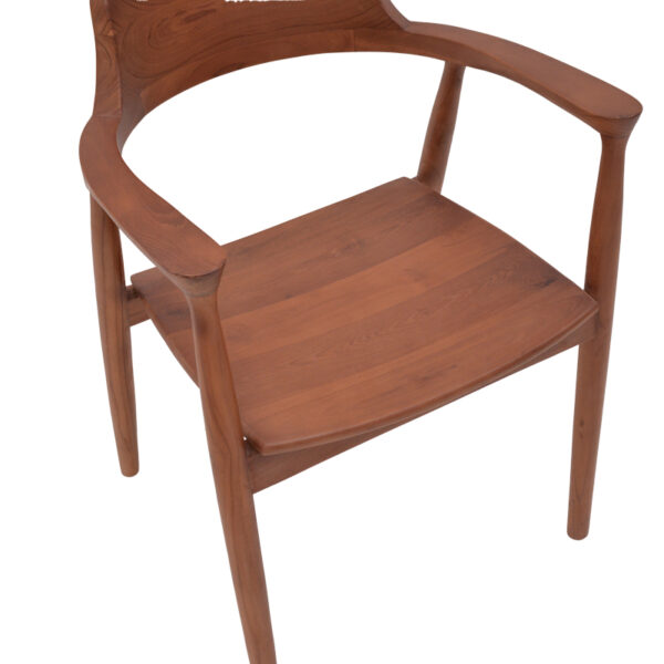 Πολυθρόνα Jambene pakoworld teak ξύλο σε καρυδί απόχρωση 57x54x79εκ – 336-000007