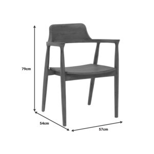 Πολυθρόνα Jambene pakoworld teak ξύλο σε καρυδί απόχρωση 57x54x79εκ – 336-000007