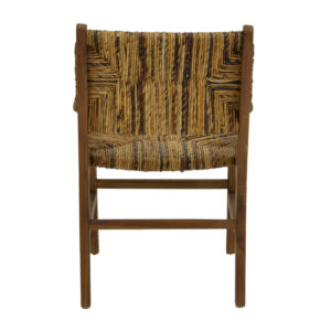 Πολυθρόνα Refane pakoworld φυσικό teak ξύλο-ψάθα 55x60x85εκ – 336-000008