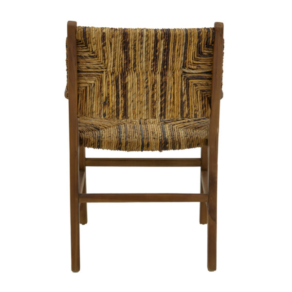 Πολυθρόνα Refane pakoworld φυσικό teak ξύλο-ψάθα 55x60x85εκ – 336-000008