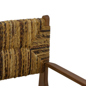 Πολυθρόνα Refane pakoworld φυσικό teak ξύλο-ψάθα 55x60x85εκ – 336-000008