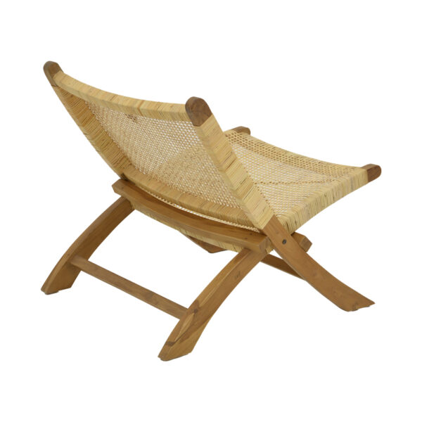 Πολυθρόνα Jerenze pakoworld φυσικό teak ξύλο-φυσικό rattan 65x78x68εκ – 336-000010