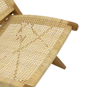 Πολυθρόνα Jerenze pakoworld φυσικό teak ξύλο-φυσικό rattan 65x78x68εκ – 336-000010