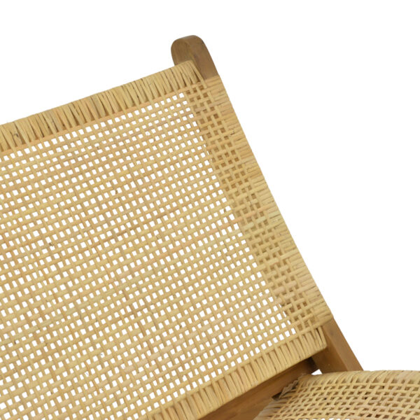 Πολυθρόνα Jerenze pakoworld φυσικό teak ξύλο-φυσικό rattan 65x78x68εκ – 336-000010