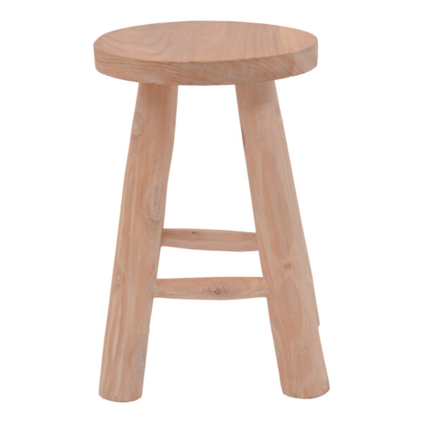 Σκαμπό Verenity pakoworld teak ξύλο σε φυσική απόχρωση Φ30×45εκ – 336-000019