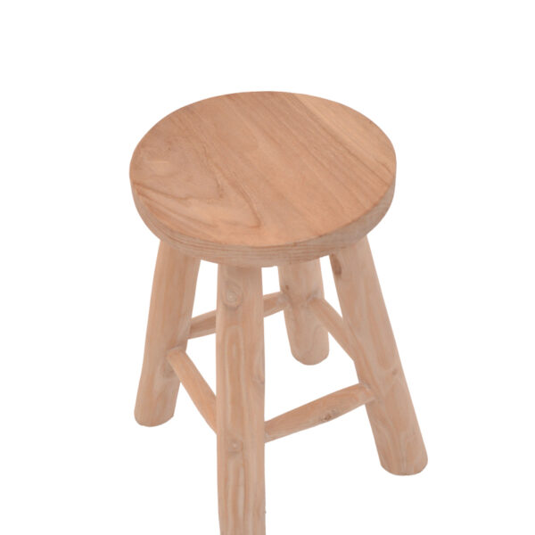 Σκαμπό Verenity pakoworld teak ξύλο σε φυσική απόχρωση Φ30×45εκ – 336-000019