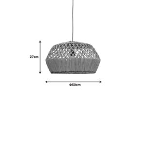 Φωτιστικό οροφής Fose Inart mendong σε φυσική απόχρωση Φ50×27εκ – 337-000024