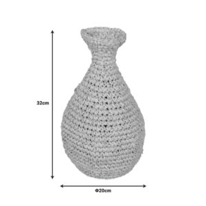 Βάζο Sannery I Inart sisal σε φυσική απόχρωση Φ20×32εκ – 337-000043