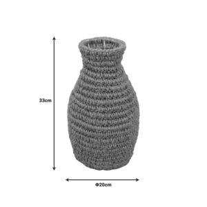 Βάζο Agelen I Inart sisal σε φυσική απόχρωση Φ20×33εκ – 337-000045