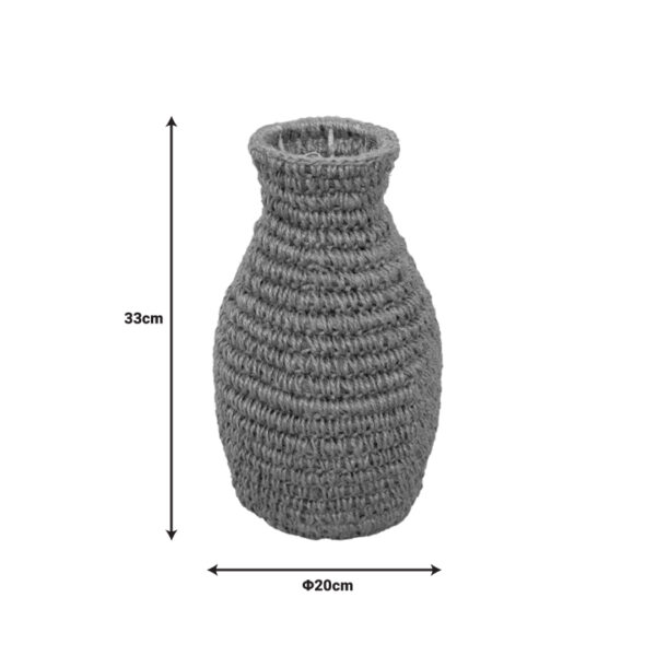 Βάζο Agelen I Inart sisal σε φυσική απόχρωση Φ20×33εκ – 337-000045