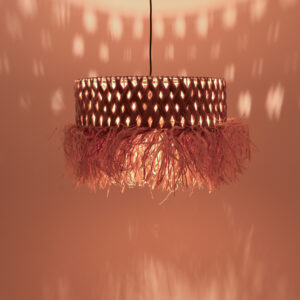 Φωτιστικό οροφής Annhele Inart sisal σε φυσικό χρώμα Φ50×35εκ – 339-000015