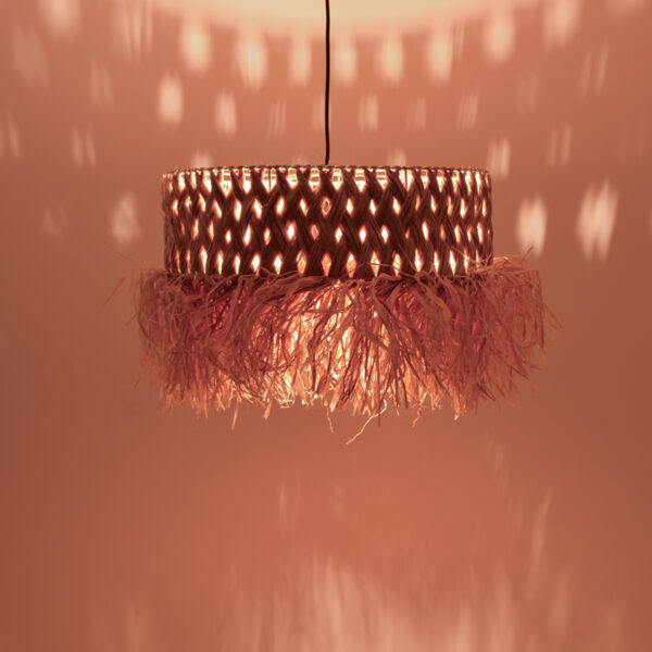 Φωτιστικό οροφής Annhele Inart sisal σε φυσικό χρώμα Φ50×35εκ – 339-000015