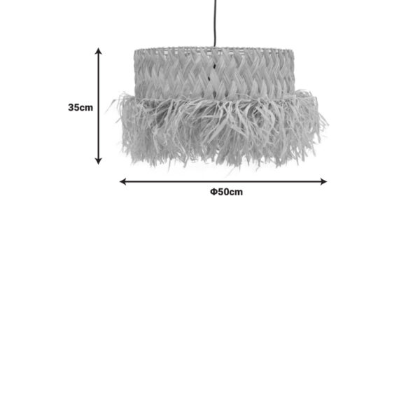 Φωτιστικό οροφής Annhele Inart sisal σε φυσικό χρώμα Φ50×35εκ – 339-000015
