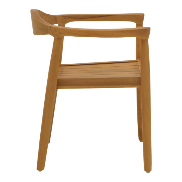 Πολυθρόνα Ganny pakoworld teak ξύλο σε φυσική απόχρωση 59x56x71εκ – 340-000021