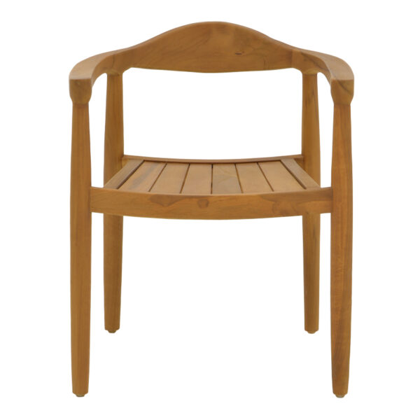 Πολυθρόνα Ganny pakoworld teak ξύλο σε φυσική απόχρωση 59x56x71εκ – 340-000021