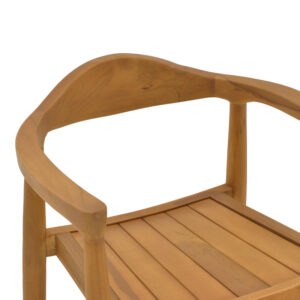 Πολυθρόνα Ganny pakoworld teak ξύλο σε φυσική απόχρωση 59x56x71εκ – 340-000021
