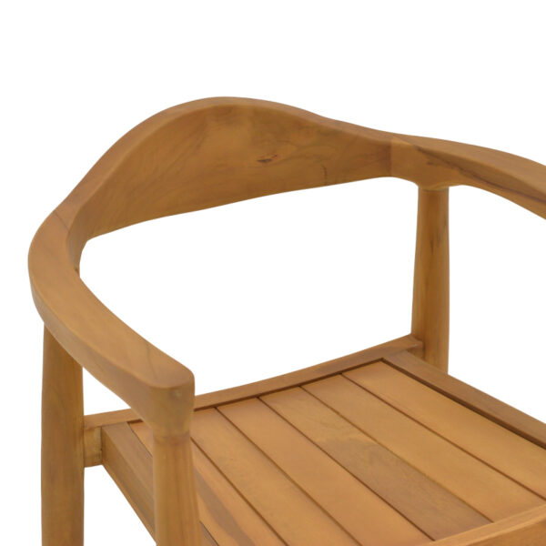 Πολυθρόνα Ganny pakoworld teak ξύλο σε φυσική απόχρωση 59x56x71εκ – 340-000021